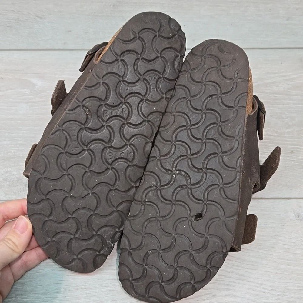 Birkenstock Women Milano Brown Suede Sandals Shoes Sz 36/5 Narrow
